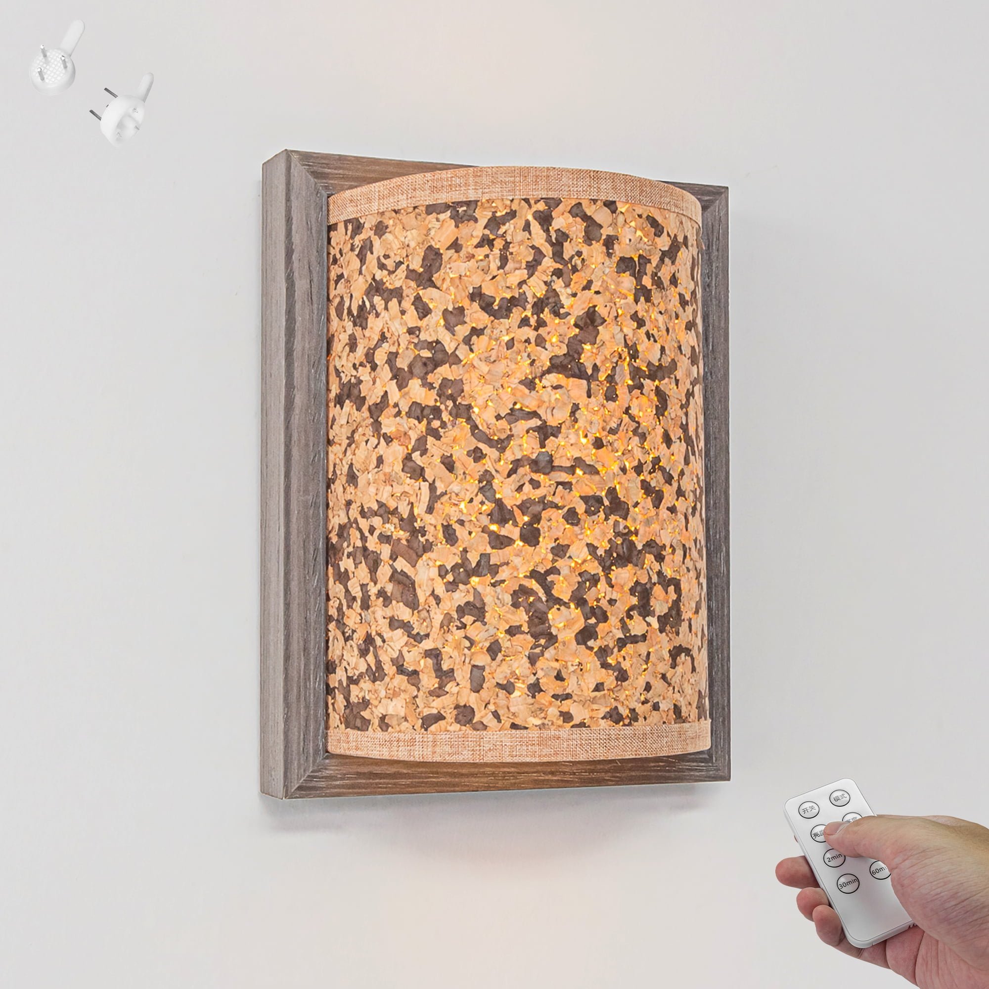 Kiven Battery Operated Wall Sconces with Remote Control,3 Colors