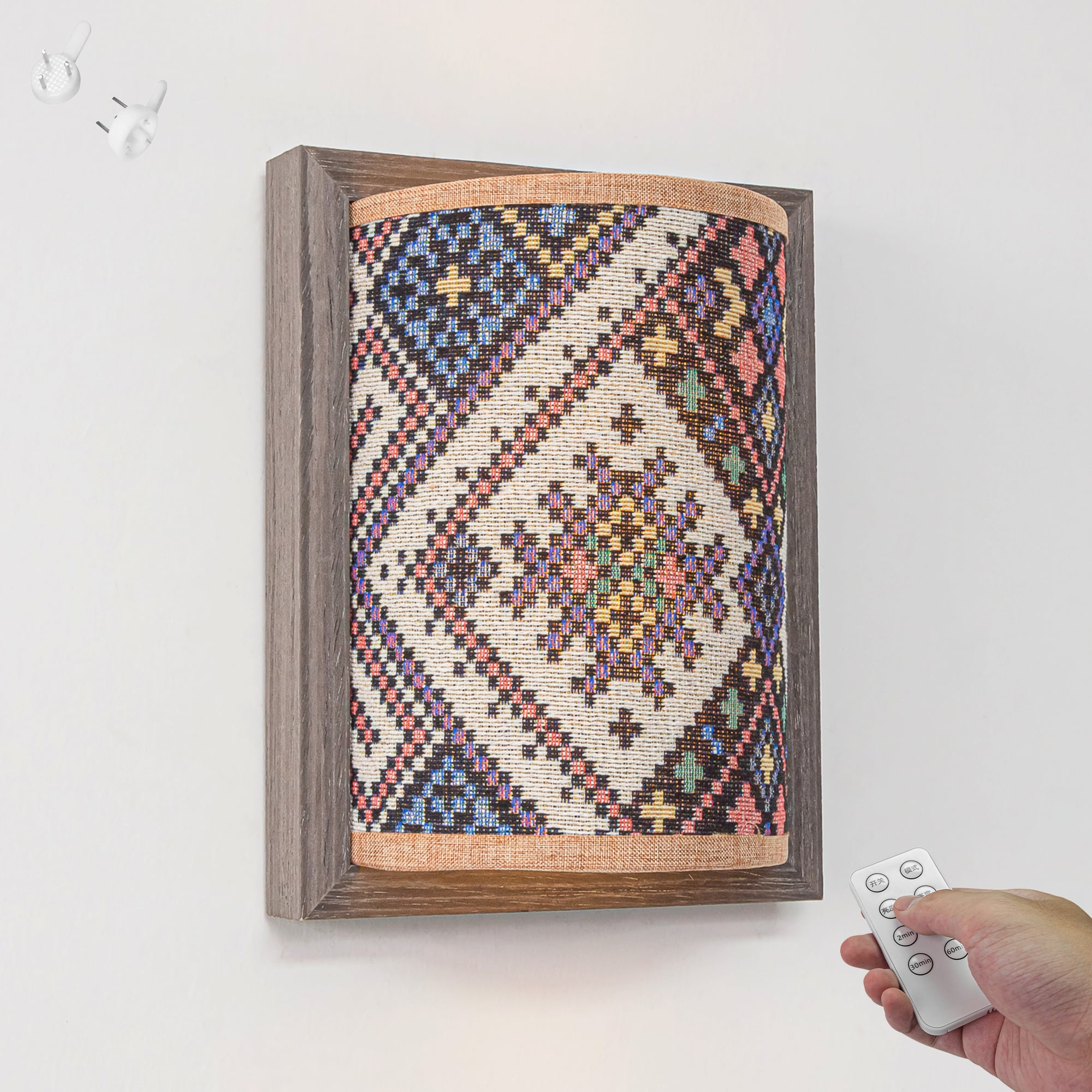 Kiven Battery Operated Wall Sconces with Remote Control,3 Colors