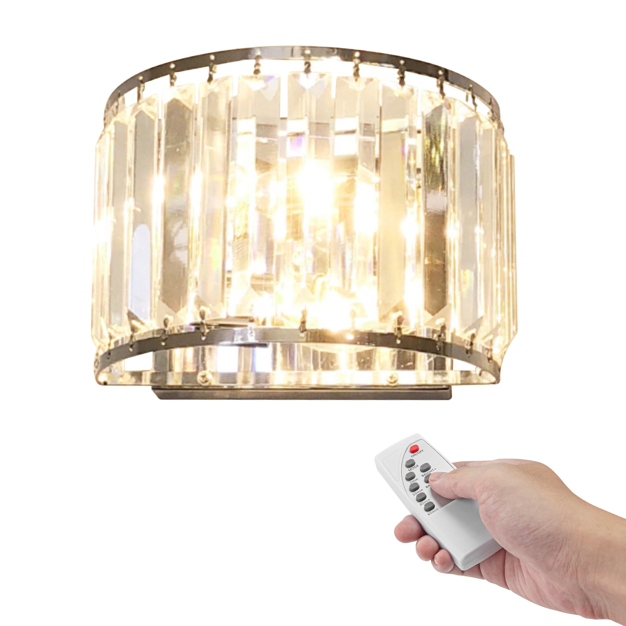 Kiven Battery Operated Wall Sconces with Remote Control,Rechargeable Wall Sconces Indoor,1 Set