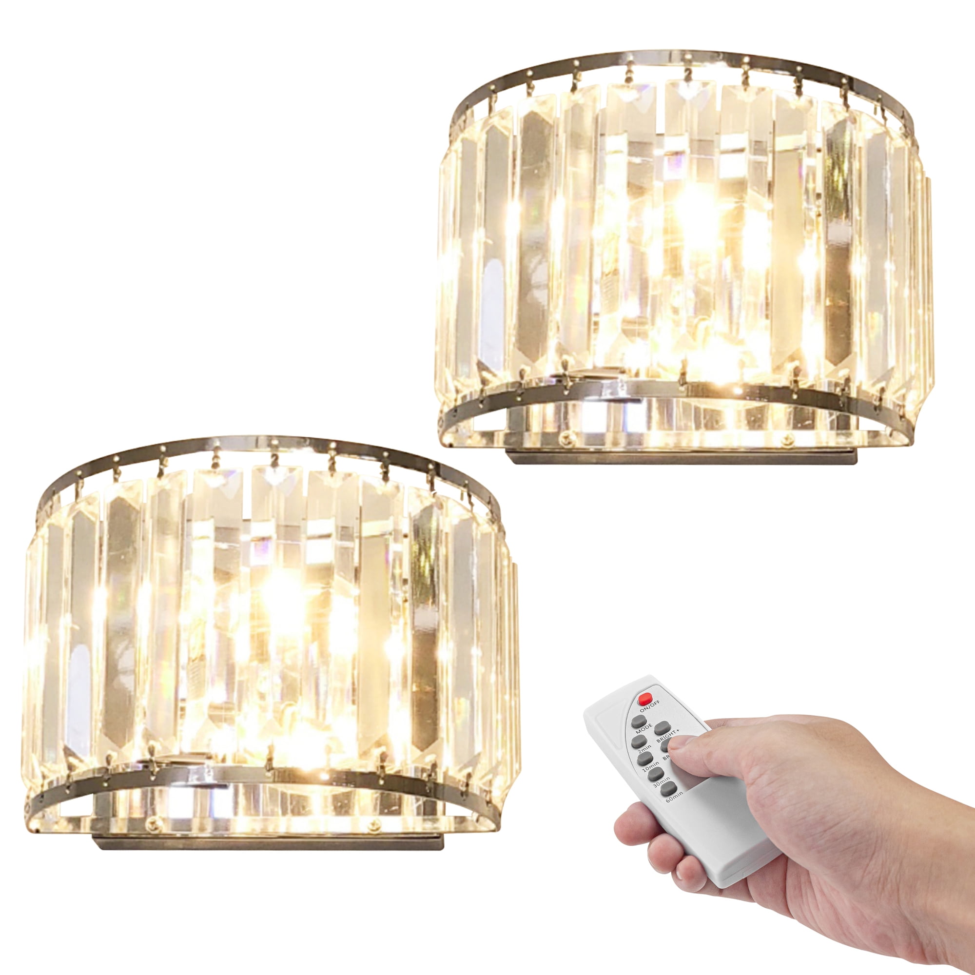 Kiven Battery Operated Wall Sconces with Remote Control,Rechargeable