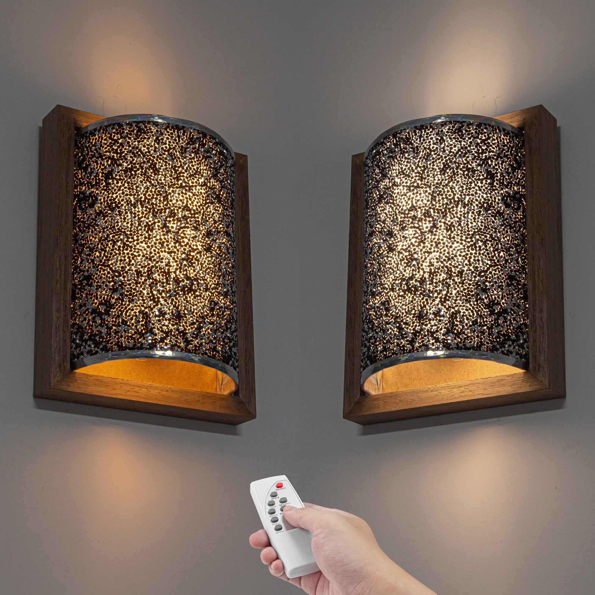 Kiven Battery Operated Wall Sconces with Remote Control,Rechargeable