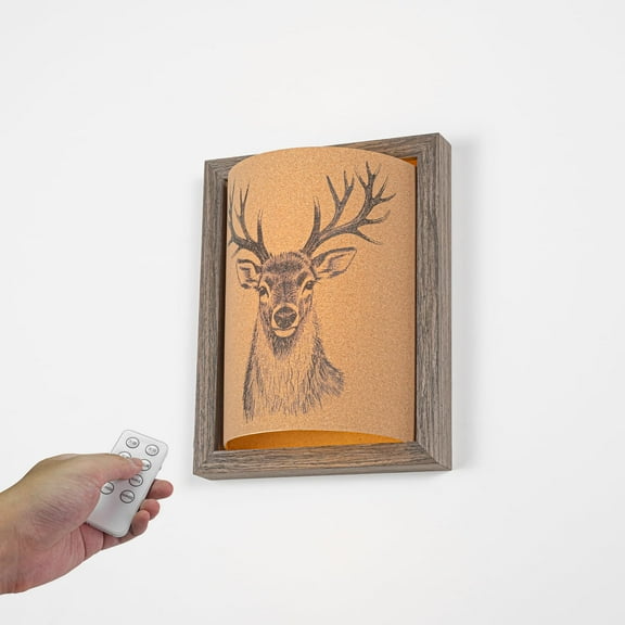 Kiven Battery Operated Wall Sconces with Remote Control,Rechargeable Wall Sconces,1-Light Dimmable Wall Lighting for Living Room Bedside,Handmade Farmhouse Wall Decor BD3092