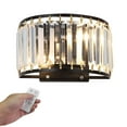 thumbnail image 1 of Kiven Battery Operated Wall Sconces with Remote Control,Rechargeable Wall Sconces Indoor,1 Set Dimmable Wall Lamp for Reading, Dark Corner, Bedside, Wall Decor,Crystal Lampshade, 1 of 7