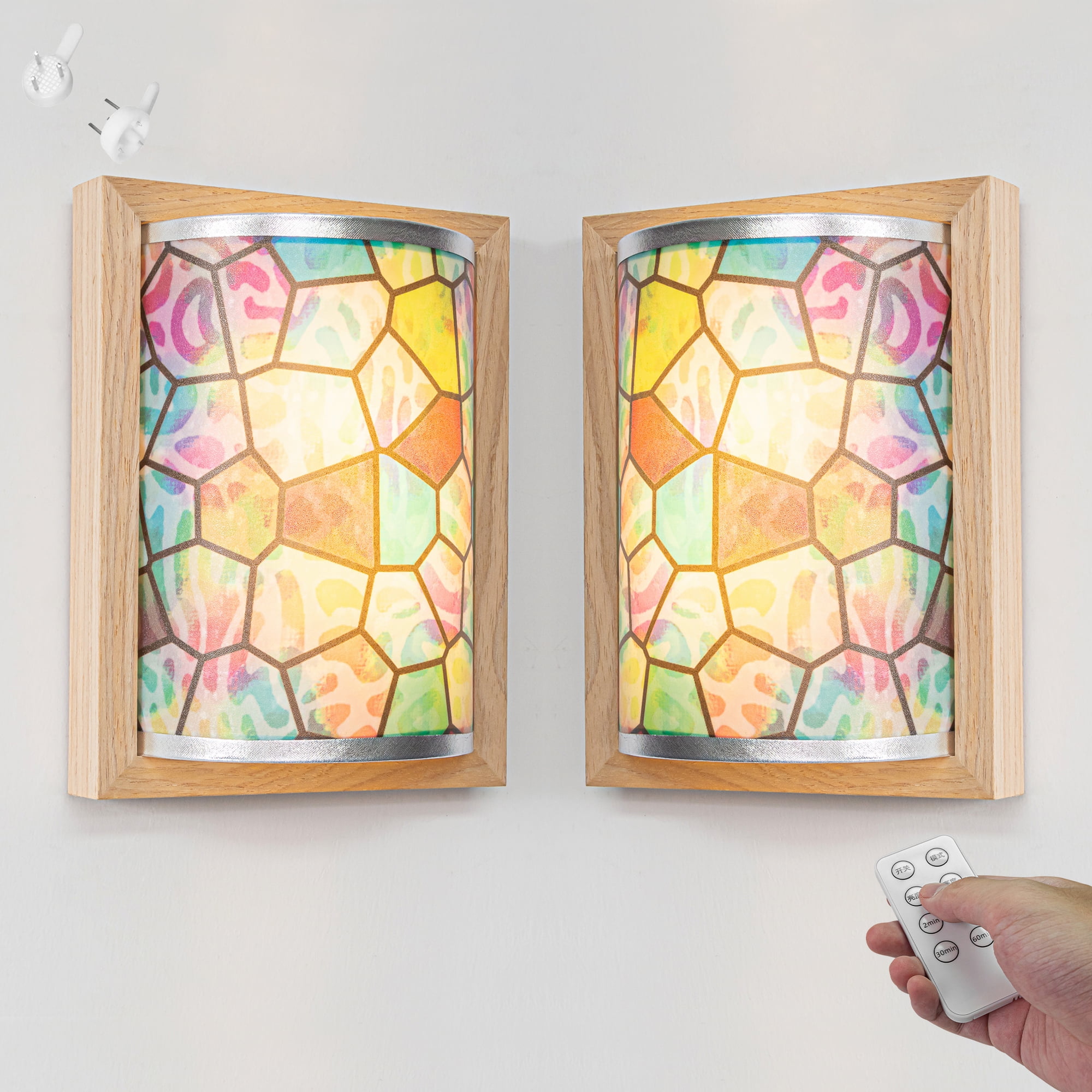 Kiven Battery Operated Wall Sconces with Remote Control,Rechargeable