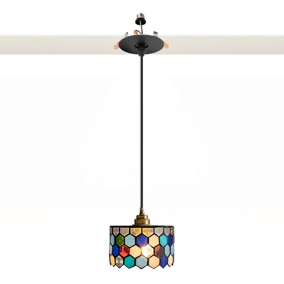 Kiven Can Lights Retrofit Recessed Lighting with E26 Power Outlet Adapter, 4/5 Inch Replacement Conversion Kit,1-Light Farmhouse Pendant Lighting for Living Room Kitchen Island,TB3237-B