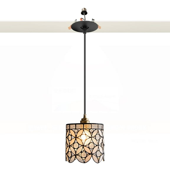 Kiven Can Lights Retrofit Recessed Lighting with E26 Power Outlet Adapter, 4/5 Inch Replacement Conversion Kit,1-Light Farmhouse Pendant Lighting for Living Room Kitchen Island,TB3237-A