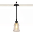 thumbnail image 1 of Kiven Can Lights Retrofit Recessed Lighting with E26 Power Outlet Adapter, 4/5 Inch Replacement Conversion Kit, Farmhouse Glass Pendant Lighting for Living Room Hallway Kitchen,1 Light,Black, 1 of 7