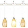 thumbnail image 1 of Kiven Can Lights Retrofit Recessed Lighting with E26 Power Outlet Adapter, 4/5 Inch Replacement Conversion Kit, Set of 3 Glass Pendant Lighting Fixture for Hallway Kitchen DZ0506, 1 of 7