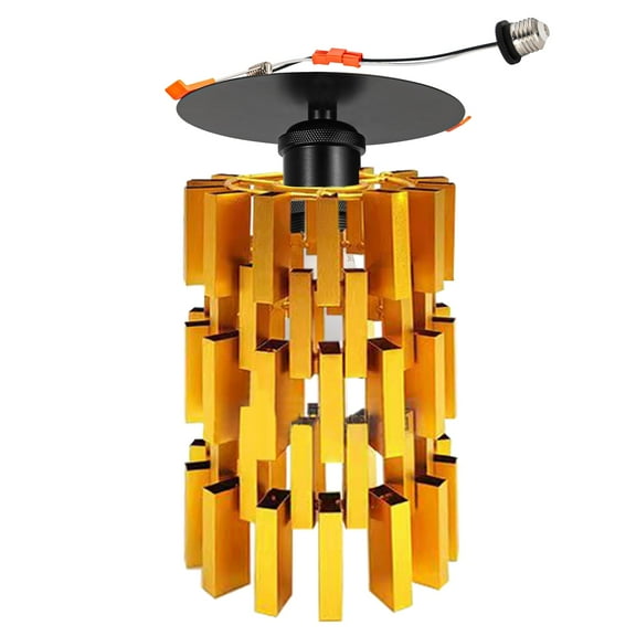 Kiven Can Lights Retrofit Recessed Lighting with E26 Power Outlet Adapter, Replacement Conversion Kit for 2-3.5in Holes,Farmhouse Recessed Lighting Converter Kit for Hallway Kitchen,Gold TB3324