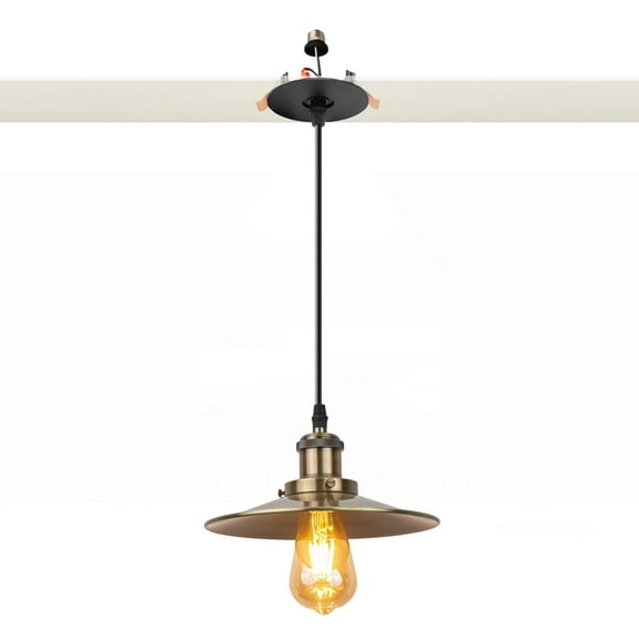 Kiven Can Lights Retrofit Recessed Lighting with E26 Power Outlet Adapter, Replacement Conversion Kit for 2-3.5in Holes, Farmhouse Pendant Lighting for Hallway Kitchen Living Room,1 Light,Bronze