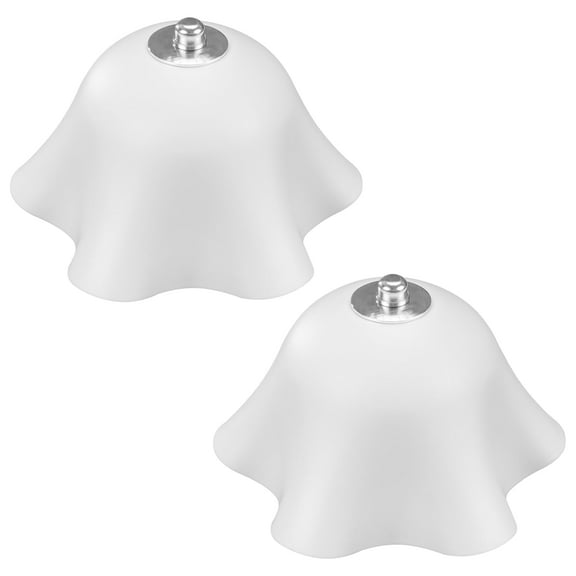 Kiven Clip On Shade for Ceiling Light Bulb,8.6in Lamp Diffuser Shade with Lamp Shade Harp Holder, Acrylic Lamp Shade Diffusers for Ceiling Light Table Lamp, Fits 9-13" Openings, White, 2 Pack