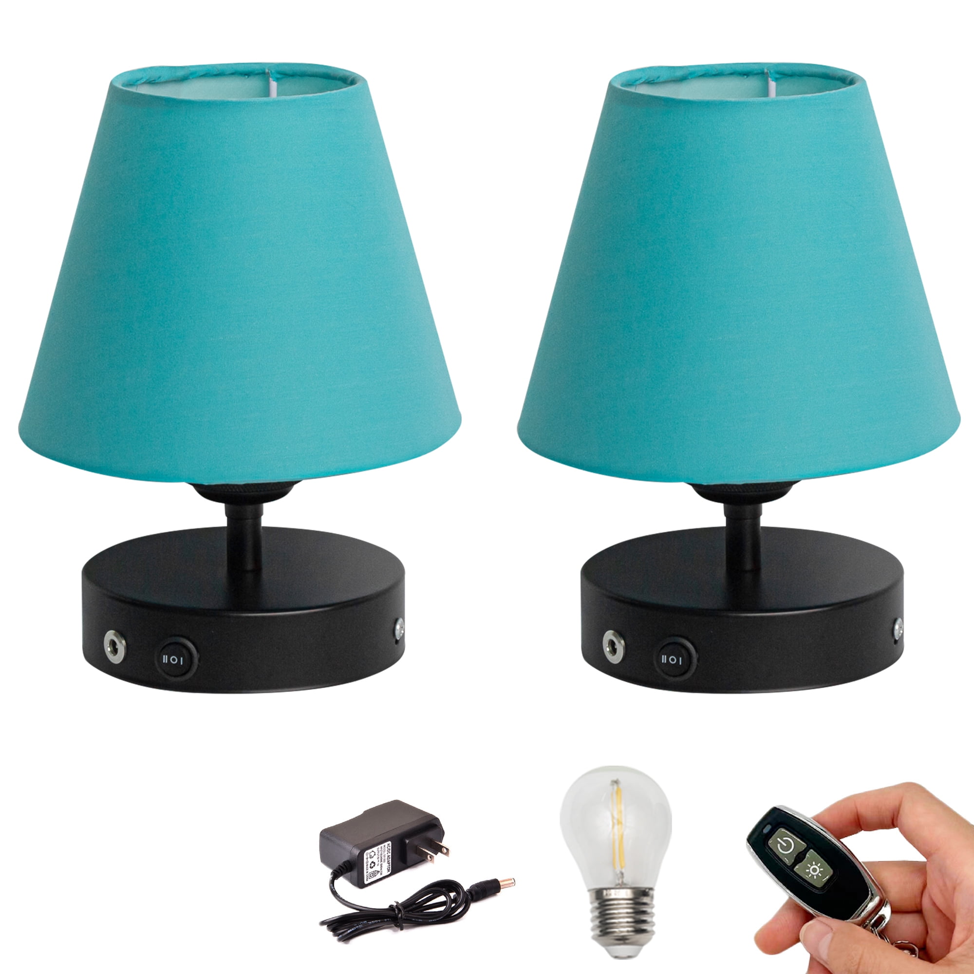 Kiven Cordless Table Lamp Indoor, Battery Operated Nightstand Lamp with ...