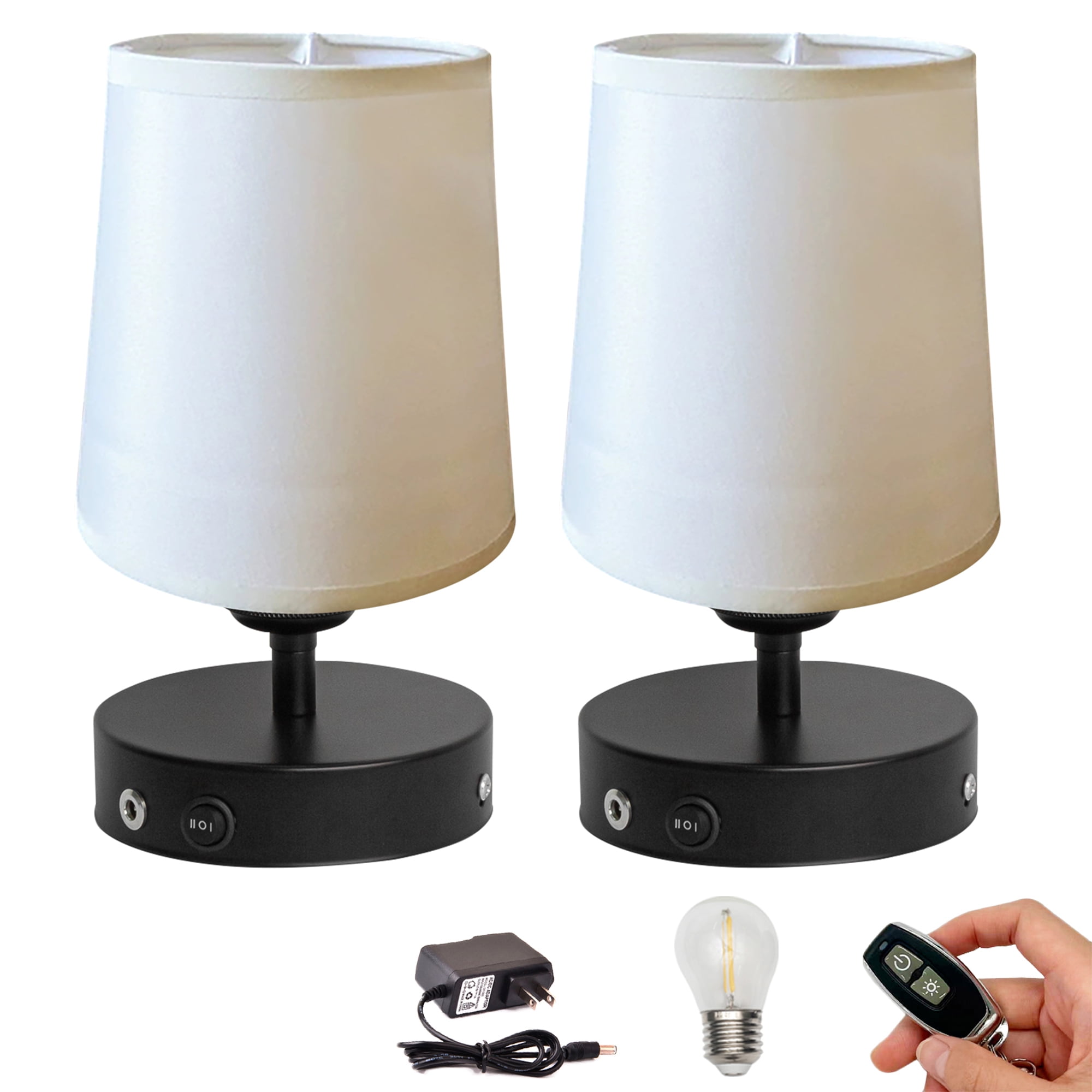 Kiven Cordless Table Lamp Indoor, Battery Operated Nightstand Lamp with ...