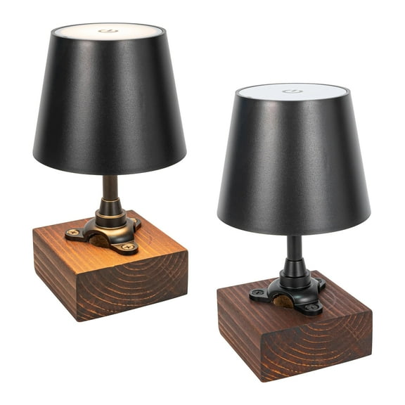 Kiven Cordless Table Lamp,Set of 2 Dimmable Bedside Lamps for Nightstand with 3 Colors Mode, Farmhouse Rechargeable Desk Lamps for Reading Home Decor Bedside TD1037