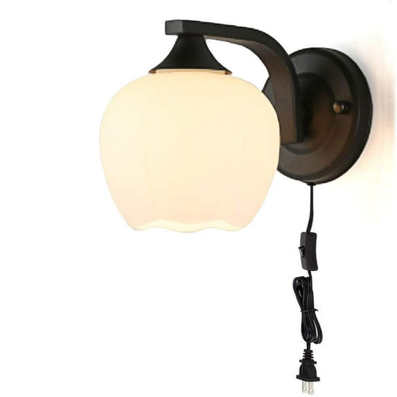 Kiven Country House Plug-in Wall Lamp E26 Version Style Antique Rustic Wall Sconce