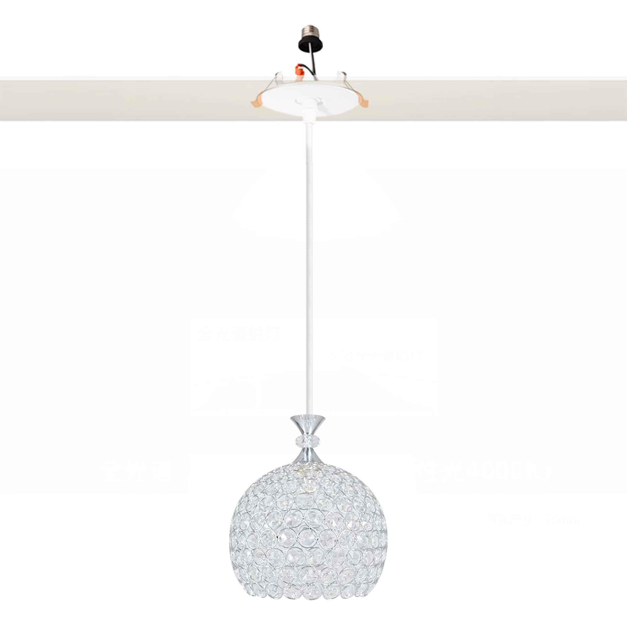 Kiven Crystal Can Lights Retrofit Recessed Lighting with E26 Power