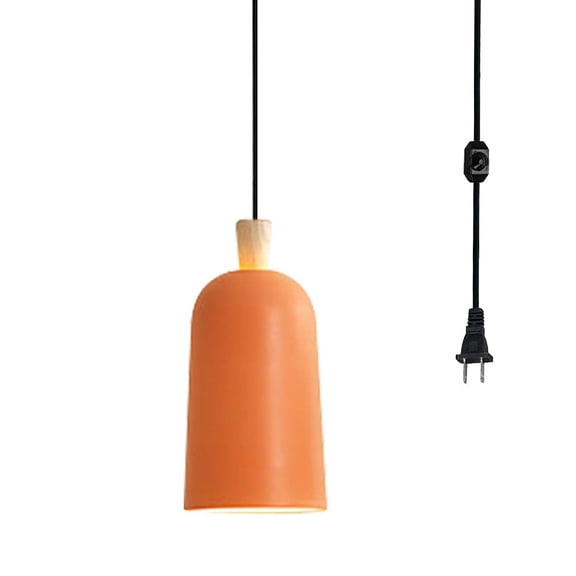 Kiven Dimming Pendant Light,Nordic Restaurant bar Style lamp Bedroom Bed Cafe Studio Clothing Store Single Simple Macaron bar Chandelier,Orange