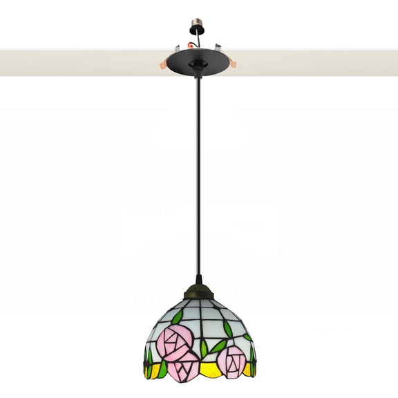 Kiven Glass Can Lights Retrofit Recessed Lighting with E26 Power Outlet Adapter, 4/5/6 Inch Replacement Conversion Kit, Classic Pendant Lighting for Hallway Kitchen,1 Light TB2678