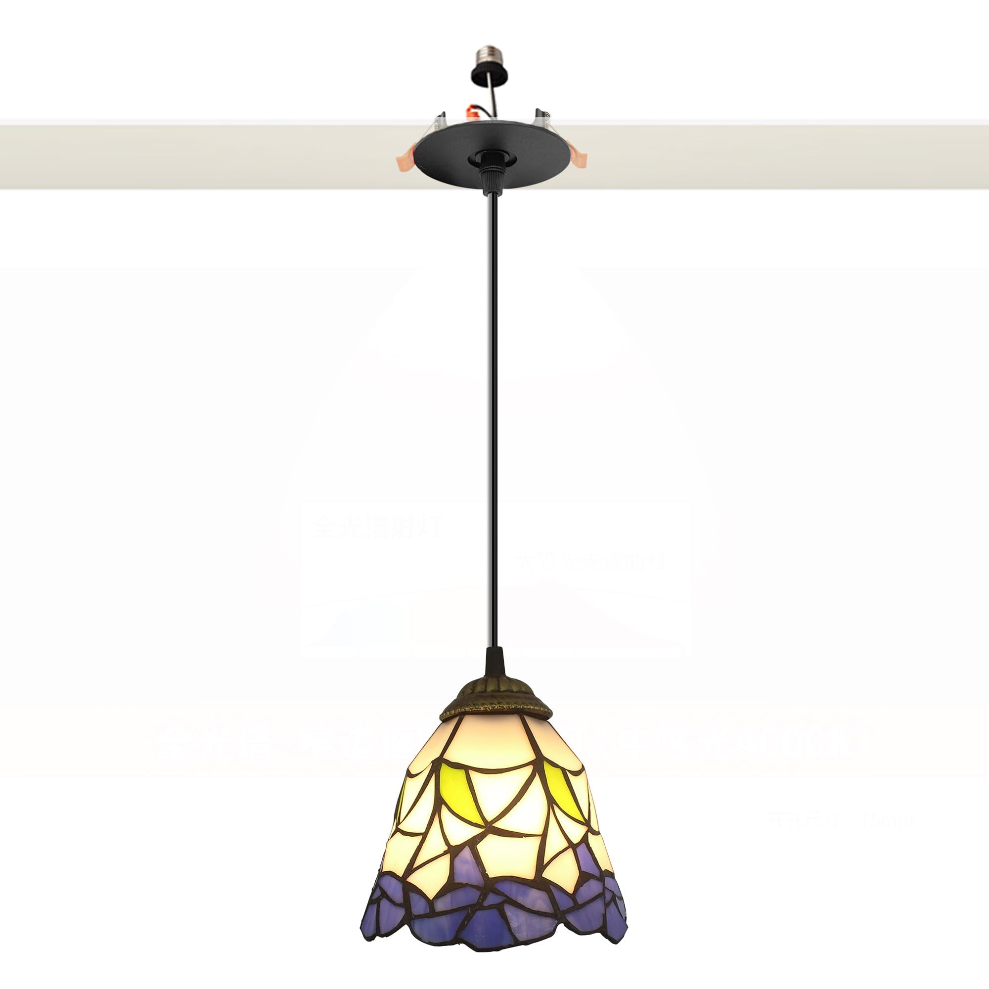 Kiven Glass Can Lights Retrofit Recessed Lighting with E26 Power Outlet