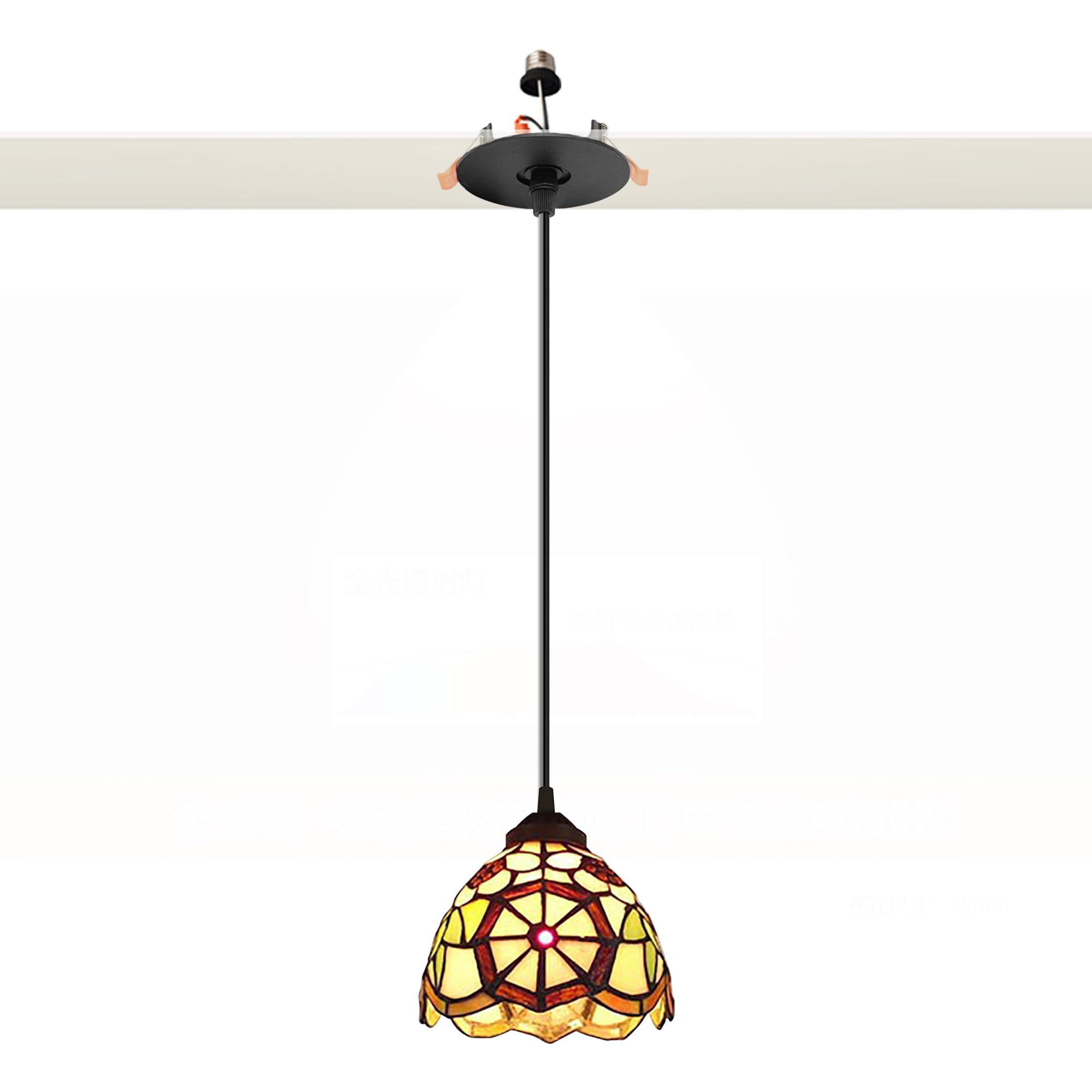 Kiven Glass Can Lights Retrofit Recessed Lighting with E26 Power Outlet