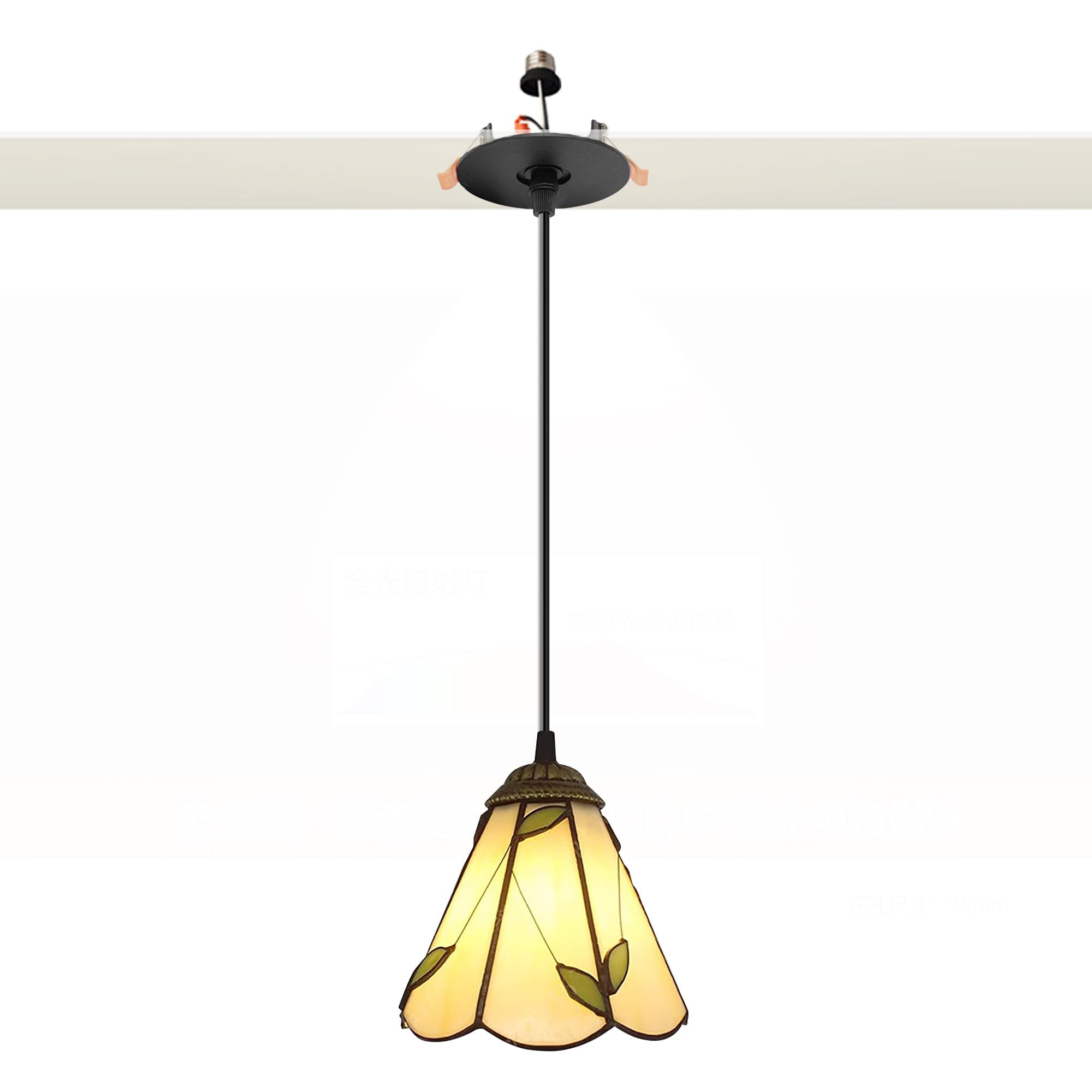 Kiven Glass Can Lights Retrofit Recessed Lighting with E26 Power Outlet