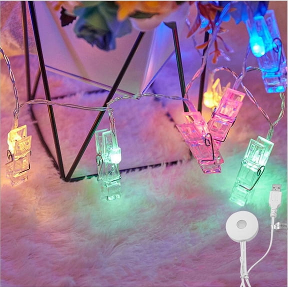 Kiven Globe Led String Lights,Multi Colored LED Curtain String Lights, String Lights Indoor with Light Sensor, Clip-on LED Fairy Lights Dusk to Dawn for Party Home Wall Decor