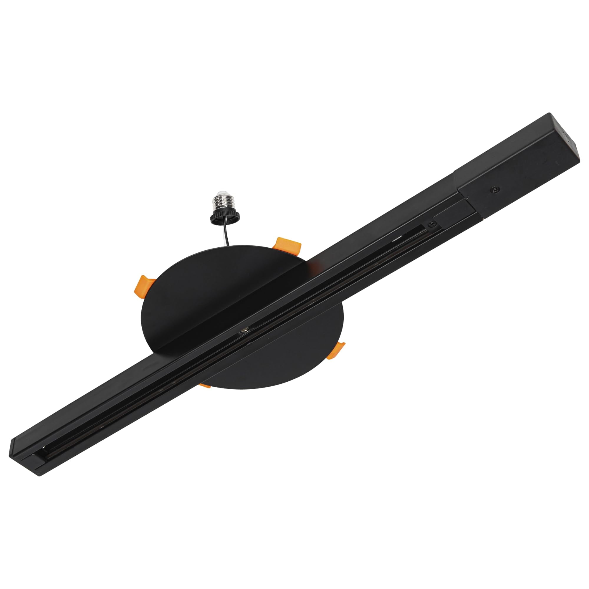 Kiven H Track Lighting Rails Kit 19.7ft for 4/5 inch Hole, 3-Wire-1 120V H Style Track System with End Caps, Convert Recessed Light to Track System for LED Track Light Heads Picture Light PJ0977