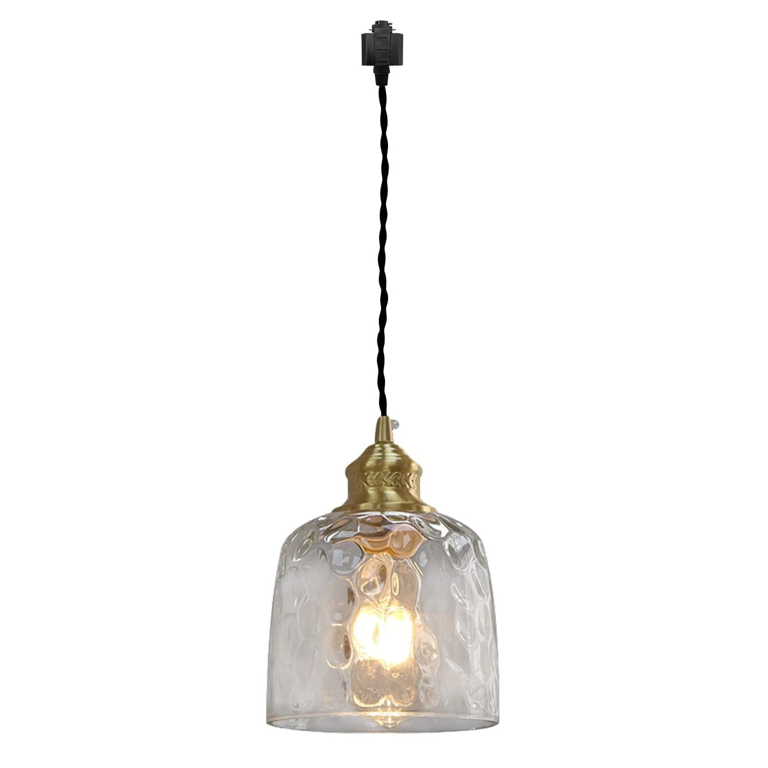 Kiven H Track Pendant Lightning, 1 Light Modern H Track Lighting Glass Pendant Lights for Bedroom Kitchen Home Lighting,E26 Socket