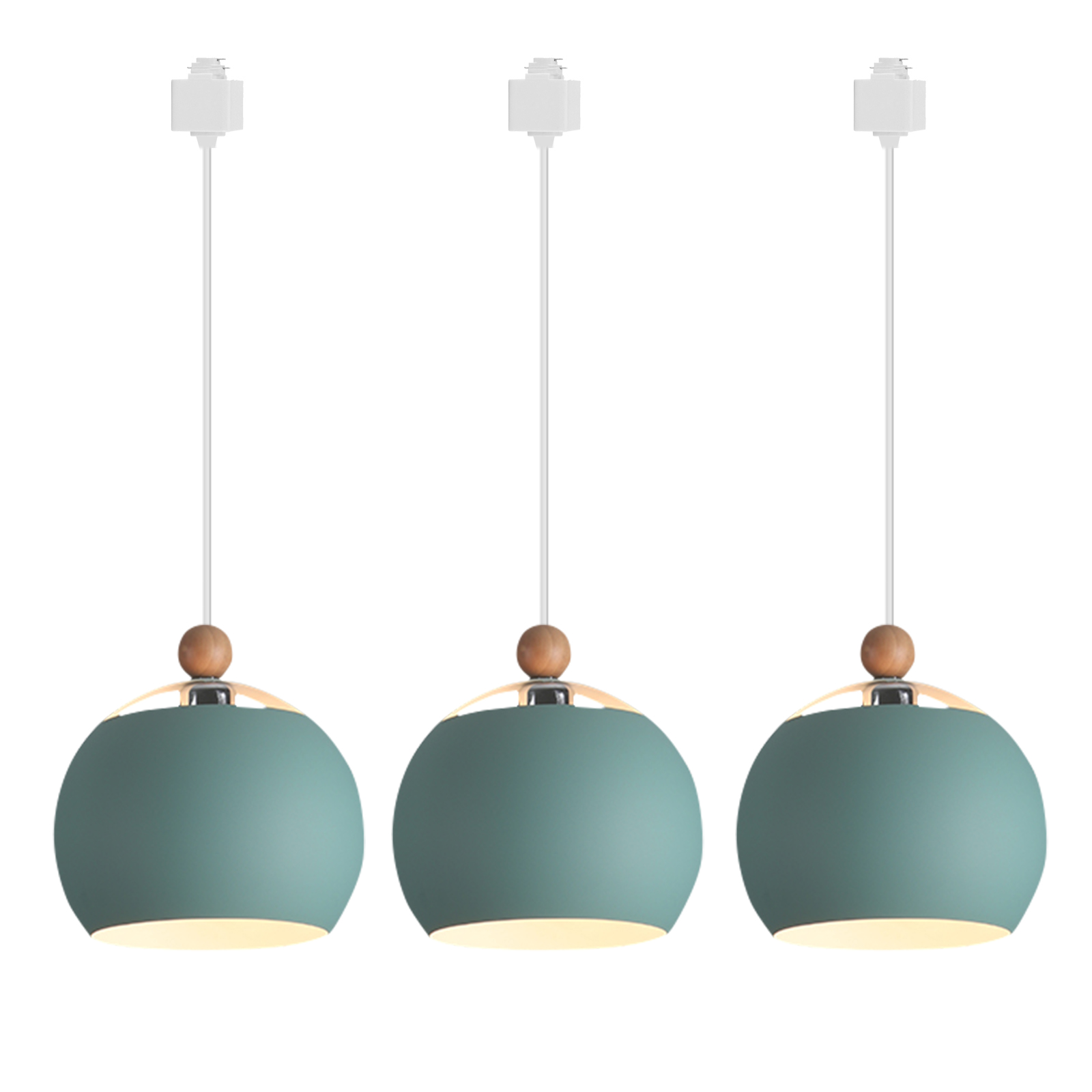 Kiven H Track Pendant Lightning, 3 Lights Modern H Track Lighting Iron Pendant Lights for Bedroom Kitchen Home Lighting,E26 Socket