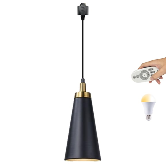 Kiven H Track Pendant Lightning with Remote Control, 1-Light Dimmable Modern H Track Lighting Iron Pendant Lights for Bedroom Kitchen Home Lighting,E26 Socket