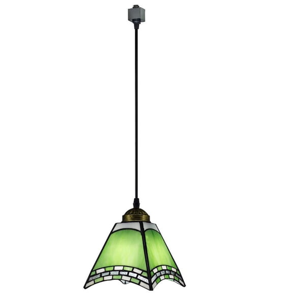 Kiven H Track Pendant Lightning,Tiffany Style H Track Lighting Pendant Lights for Bedroom Kitchen Home Lighting,E26 Socket,1 Light