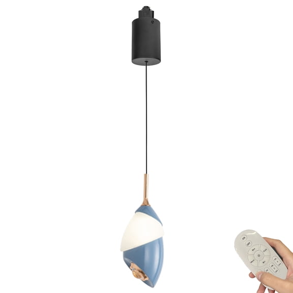 Kiven H-Type LED Track Lighting, 1-Light Modern Dimmable Halo Track Pendant Light, H Track Lighting Pendants Adjustable Length