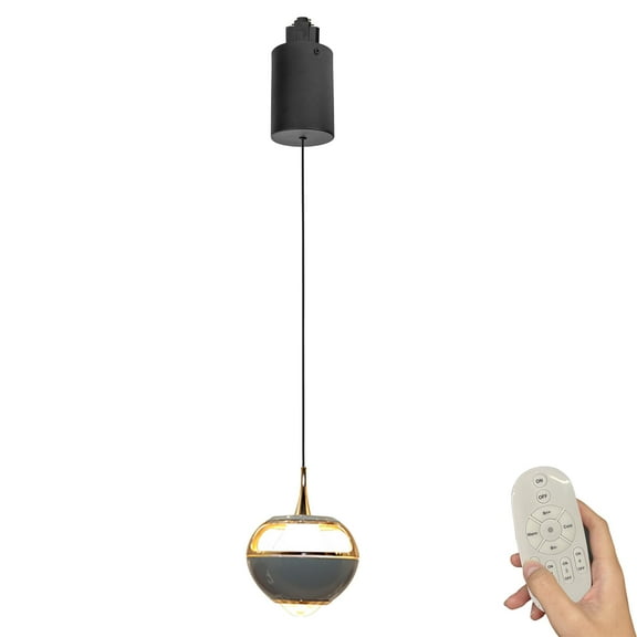 Kiven H-Type LED Track Lighting, 1-Light Modern Halo Track Pendant Light,Dimmable H Track Light Pedant Adjustable Length for Living Room Kitchen Shop,Gray Finish