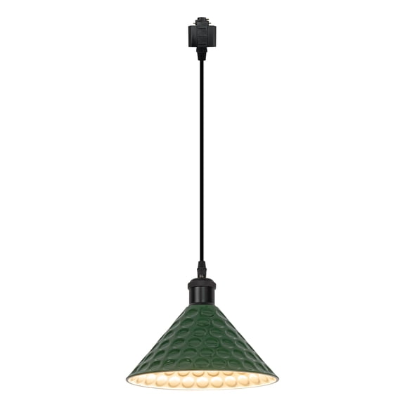 Kiven H-Type Track Lighting, 1-Light Modern Halo Track Lighting Pendants Green Finish,H Track Light Pedant for Bedroom Kitchen Island Cafe, Cord length 39.4"