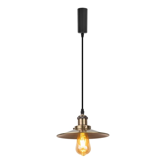 Kiven H-Type Track Lighting, 1-Light Modern Halo Track Pendant Light Adjustable Length,Bronze Finish
