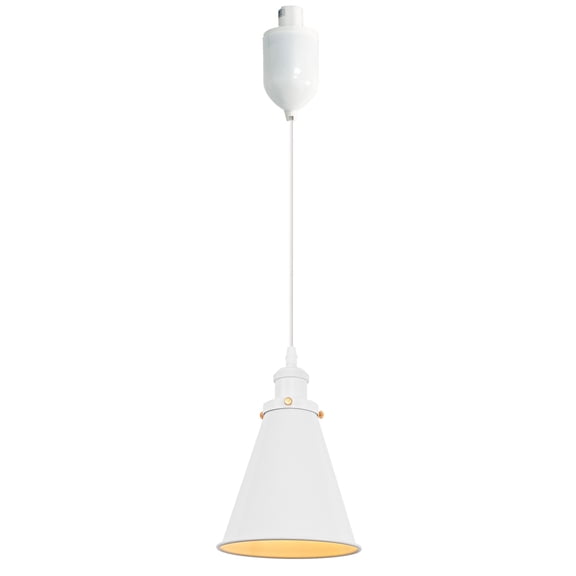 Kiven H-Type Track Lighting, 1-Light Modern Halo Track Pendant Light with Built-in Cable Wrapper, H Track Light Pedant Adjustable Length for Kitchen Shop,White Finish