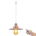 thumbnail image 1 of Kiven H-Type Track Lighting, 1-Light Modern Halo Track Pendant Light,Dimmable H Track Light Pedant for Bedroom Kitchen Island Cafe, Cord length 39.4",Copper Finish, 1 of 7