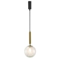 thumbnail image 1 of Kiven H-Type Track Lighting, 1-Light Modern Halo Track Pendant Light with Glass Shade & E12 Socket, Track Light Pedant Adjustable Length for Bedroom Kitchen Island, 1 of 7