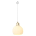 thumbnail image 1 of Kiven H-Type Track Lighting, 1-Light Modern Halo Track Pendant Light with White Glass Globe, Track Light Pedant for Bedroom Kitchen Island Home Cafe, Cord length 39.4", 1 of 7