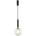 thumbnail image 1 of Kiven H-Type Track Lighting, 1-Light Modern Halo Track Pendant Light with Glass Shade & E12 Socket, Adjustable Length, 1 of 7