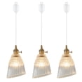 thumbnail image 1 of Kiven H-Type Track Lighting, 3-Light Modern Halo Track Pendant Light with Built-in Cable Wrapper, Track Light Pedant Adjustable Length, E26 Socket, 1 of 7