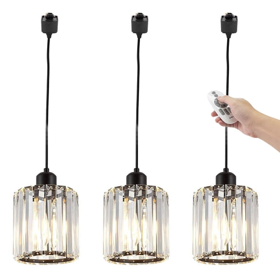 Kiven H-Type Track Lighting, 3-Light modern Halo Track Pendant Light,Dimmable H Track Light Pedant for Bedroom Kitchen Island Bar, Cord length 39.4",Copper Finish