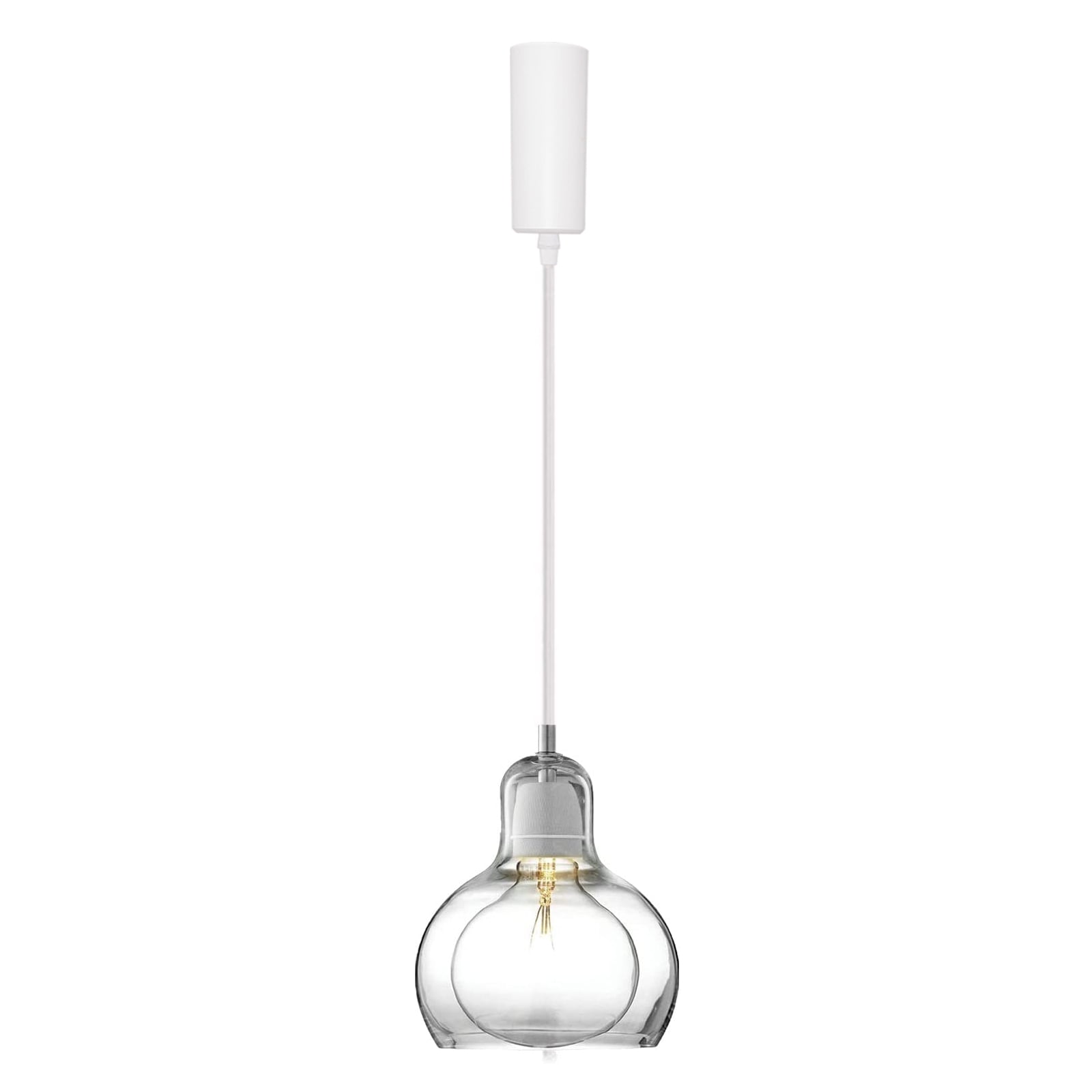 Kiven H-Type Track Lighting Light fixture, Adjustable Length,1-Light Modern Glass Halo Track Pendant Light, , E26 Socket