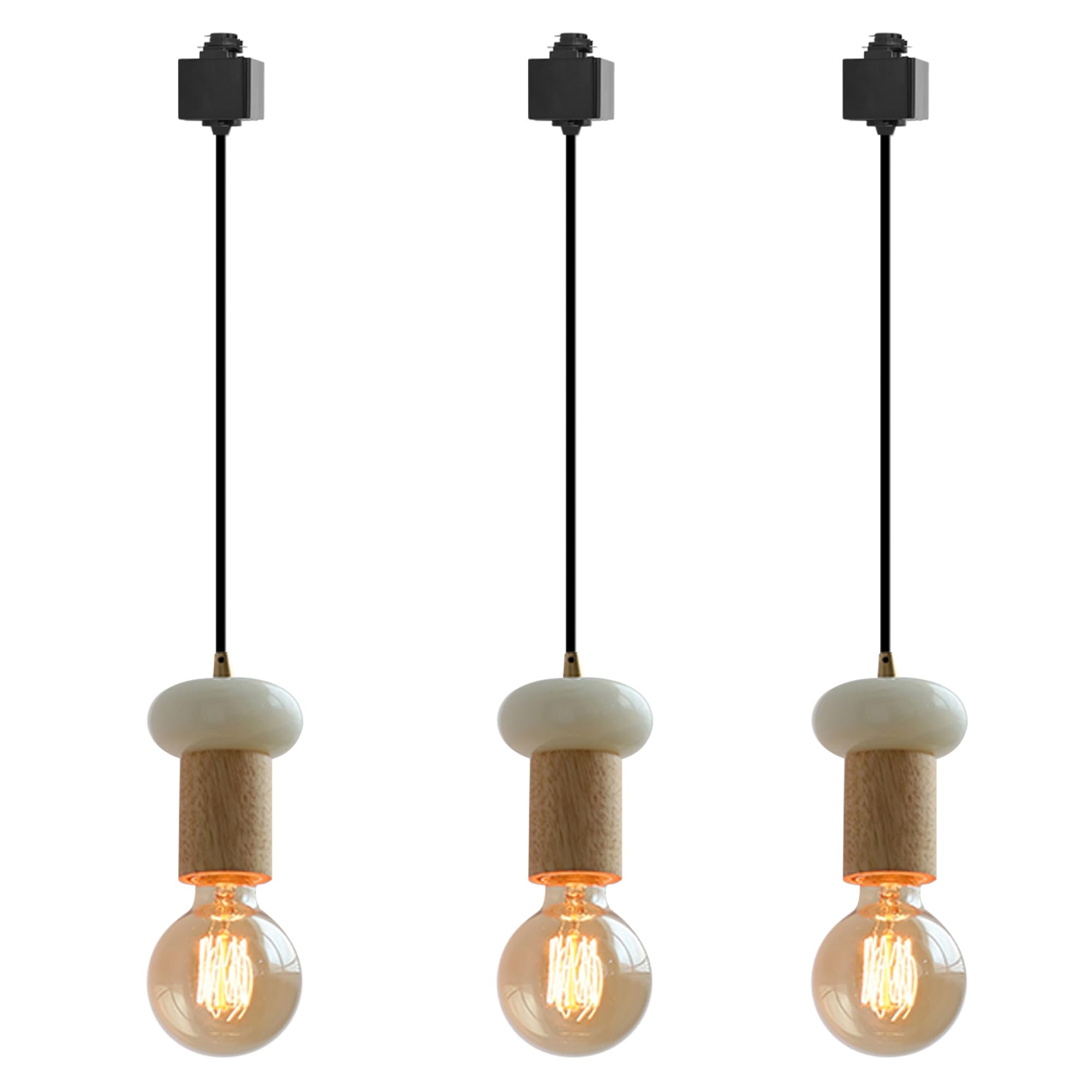 Kiven HType Track Lighting Pendants, 3Light h Track Pendant Lights