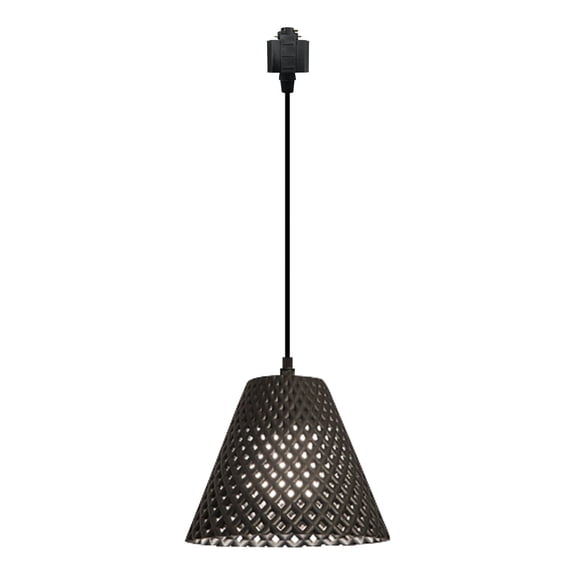 Kiven H-Type Track Lights, E26 1-Light Modern Simple Creative Personality Resin Hollow Out Pendant Light for Restaurant Bar Bed Store-Black(Bulb Not Included)