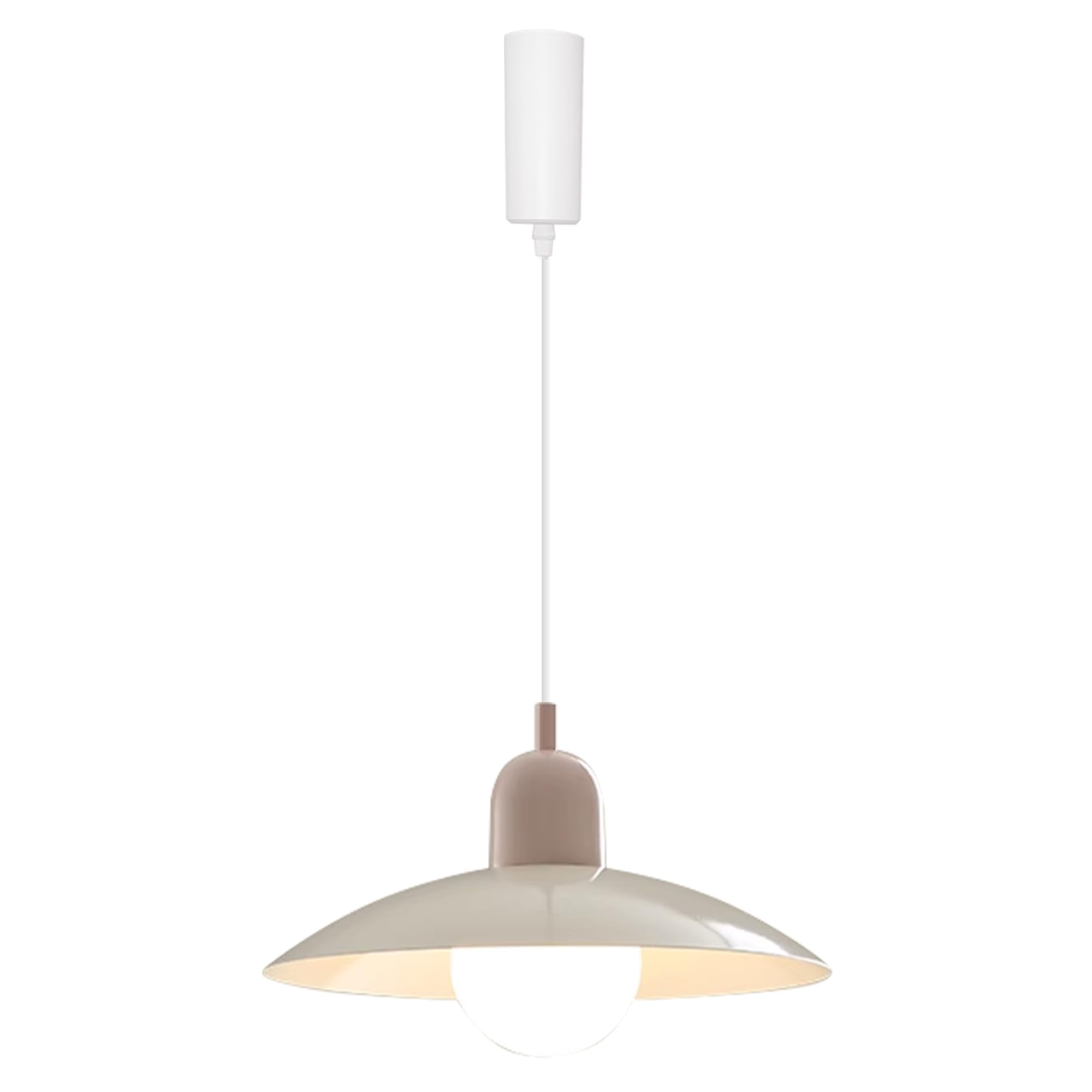 Kiven H-Type track lighting pendants Adjustable Height,1-Light Modern h track pendant lights with White Aluminum Lampsade,Decorative Track Lighting Fixture for Kitchen Hallway, TB2486