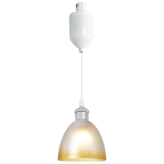 Kiven H-Type track lighting pendants Adjustable Length,Modern h track pendant lights with Glass Globe,1-Light Track Lighting Fixture for Kitchen Island Hallway Restaurant,Silver Socket