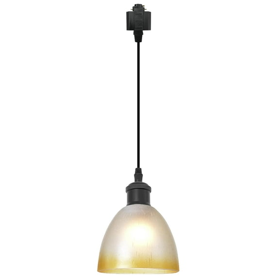 Kiven H-Type track lighting pendants,Modern h track pendant lights with Glass Globe,1-Light Track Lighting Fixture for Kitchen Island Hallway Restaurant,Black Socket