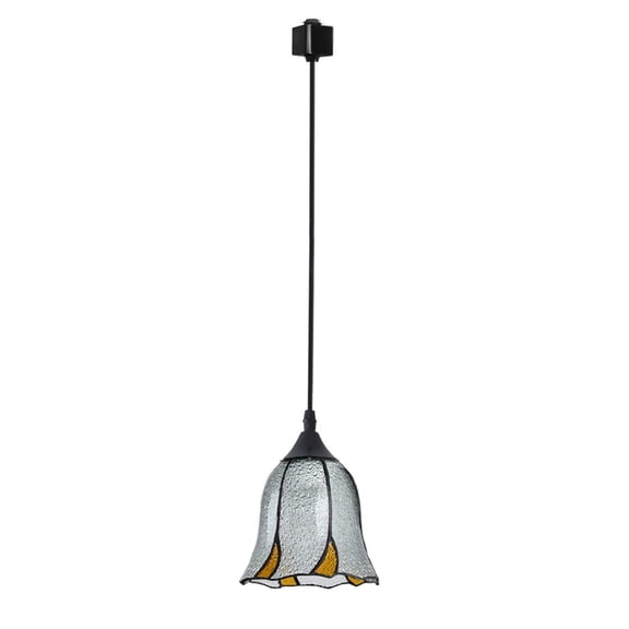 Kiven Halo Track Lighting Light Fixture, 1-Light Modern Glass Track Pendant Light, E26 Socket