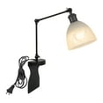 thumbnail image 1 of Kiven Headboard Reading Light, Dimmable LED Book Reading Lamp, Modern Frosted Glass Nightstand Lamp with Adjustable Swing Arm, 8.2ft Cord for Reading Bedside Side Table Desk, 1 of 7